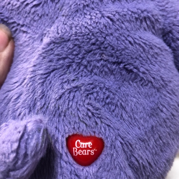 Care Bear Harmony Bear Plush Purple Embroidered Belly 13" Hasbro - Picture 3 of 7